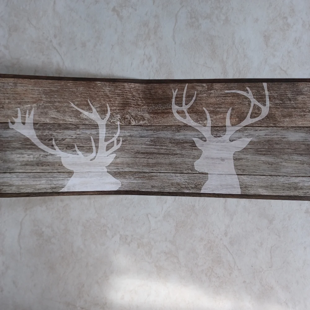 Wallpaper Border Woodgrain Deer Silhouette